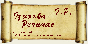 Izvorka Perunac vizit kartica